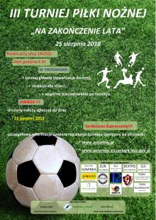 III Turniej Piłki Nożnej "NA ZAKOŃCZENIE LATA"